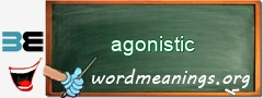 WordMeaning blackboard for agonistic